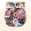 Bella & Pal × PJai & Friends Washable Female Dog Diaper - Puffy Friends
