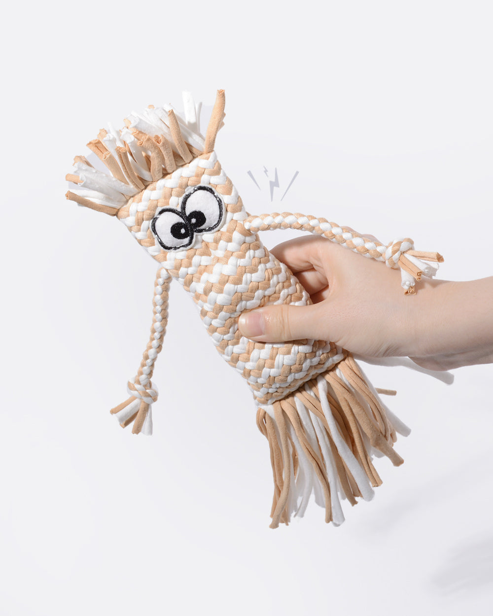 Cartoon Design Squeaky Chew Dog Toy - Brown