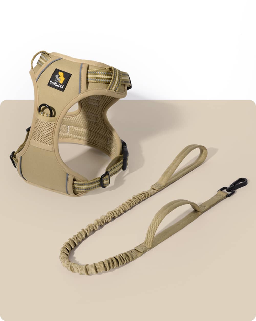Smart Pro No Pull Harness and Heavy Duty Leash Set -British Khaki