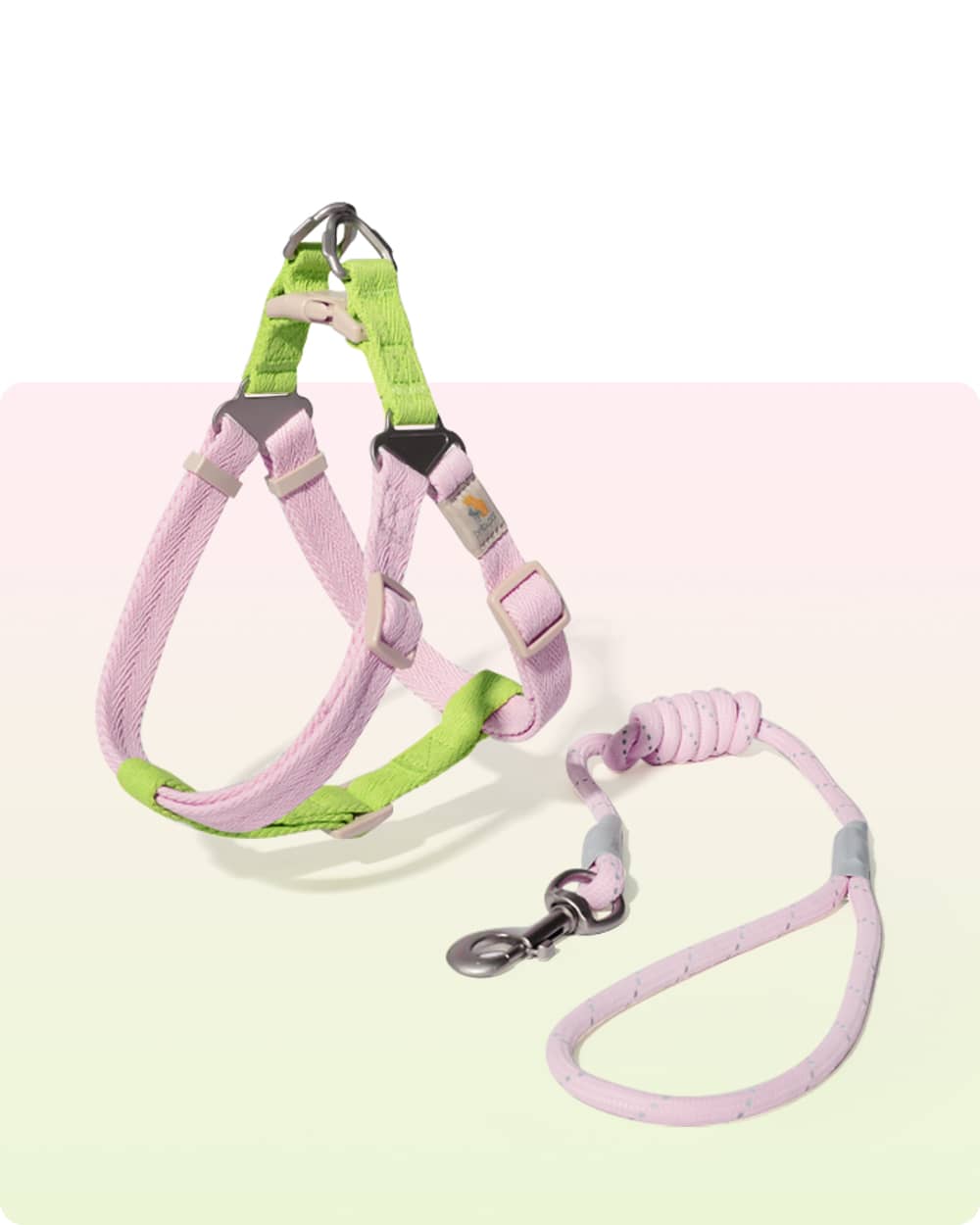 Soft Move Light Step-in Harness and Leash Set - Sakura