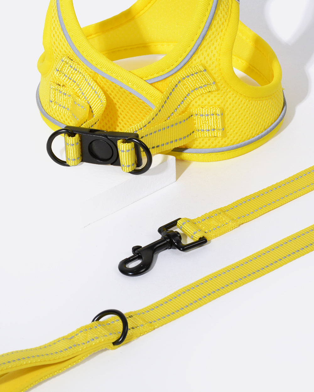 OxyMesh Velcro Step-in Harness Walking Set- Lemon Yellow