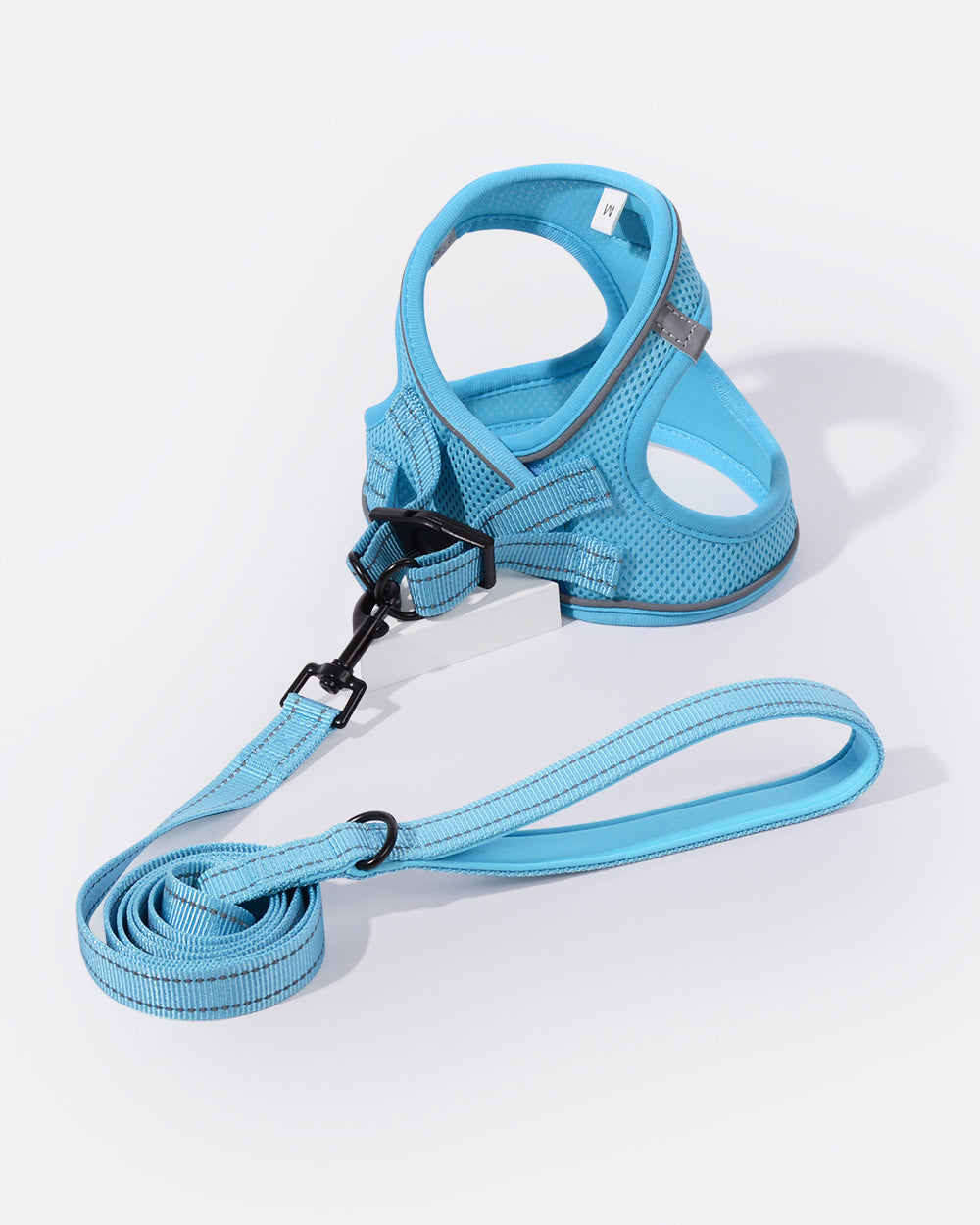OxyMesh Velcro Step-in Harness Walking Set- Sky Blue